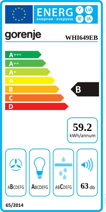 Energy Label Gorenje Hood WHI649EB (Wall hood)