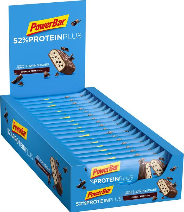 Produktbild Powerbar ProteinPlus 52% Bar (Cookies & Cream, 20 Stk., 1100 g)