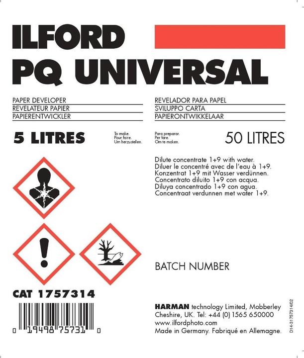 Image du produit Ilford PQ-UNIVERSAL DEV, 500 cc
