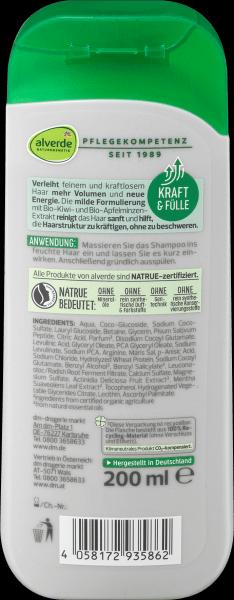 Actual product image dm alverde Volume organic kiwi organic apple mint (200 ml, Liquid shampoo)