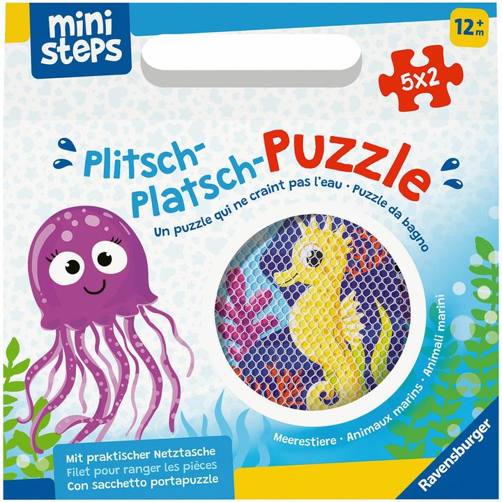 Immagine prodotto Ravensburger ministeps 4588 puzzle Splish-splash animali marini - Giochi da esterno e da bagno (10 pezzi)