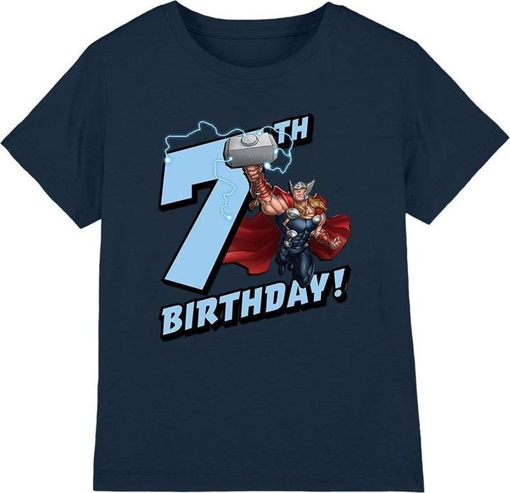 Actual product image Thor Childrens/Kids 7th Birthday T-Shirt (128)