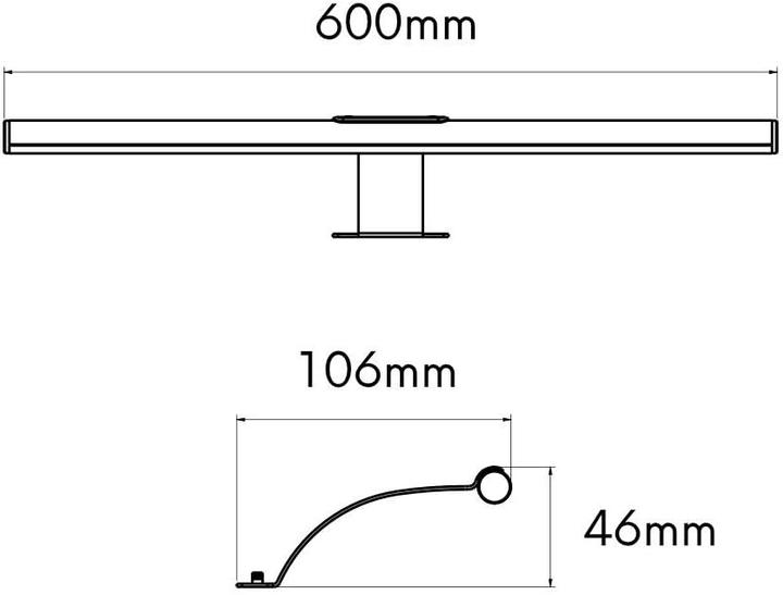 Immagine prodotto Kalb Material für Möbel 2er Set LED Kleiderschrankleuchte 600mm