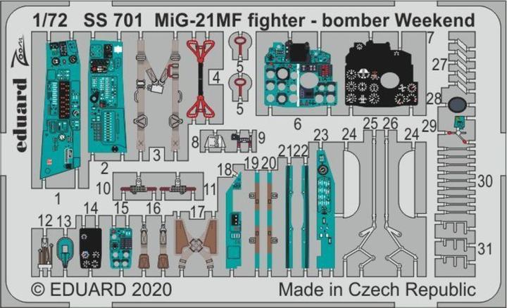 Actual product image Eduard MiG-21MF fighter-bomber Weekend for