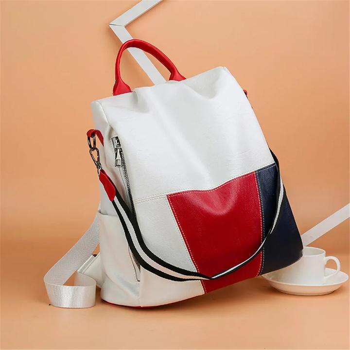 Produktbild Only-Bags.Store Hochwertiger Lederrucksack Anti-Diebstahl-Reiserucksack Grosse Kapazität Schulranzen für Teenager