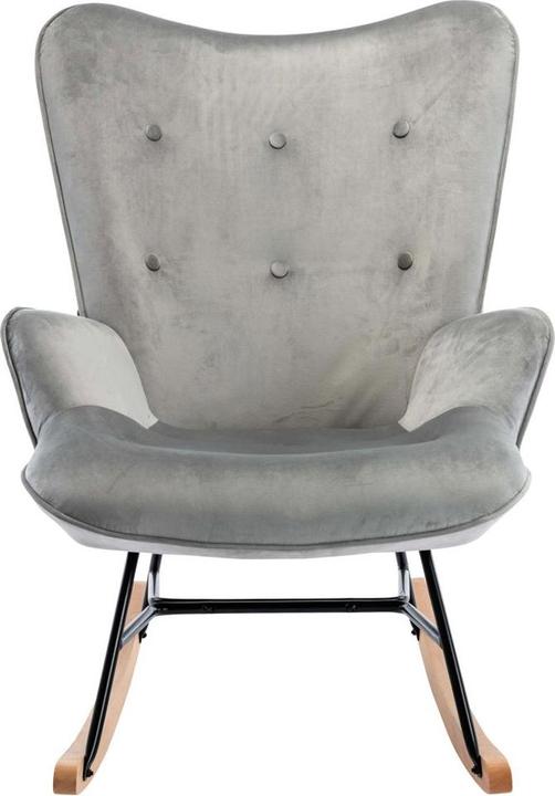 Actual product image CLP Sanka Velvet Rocking Chair, grey