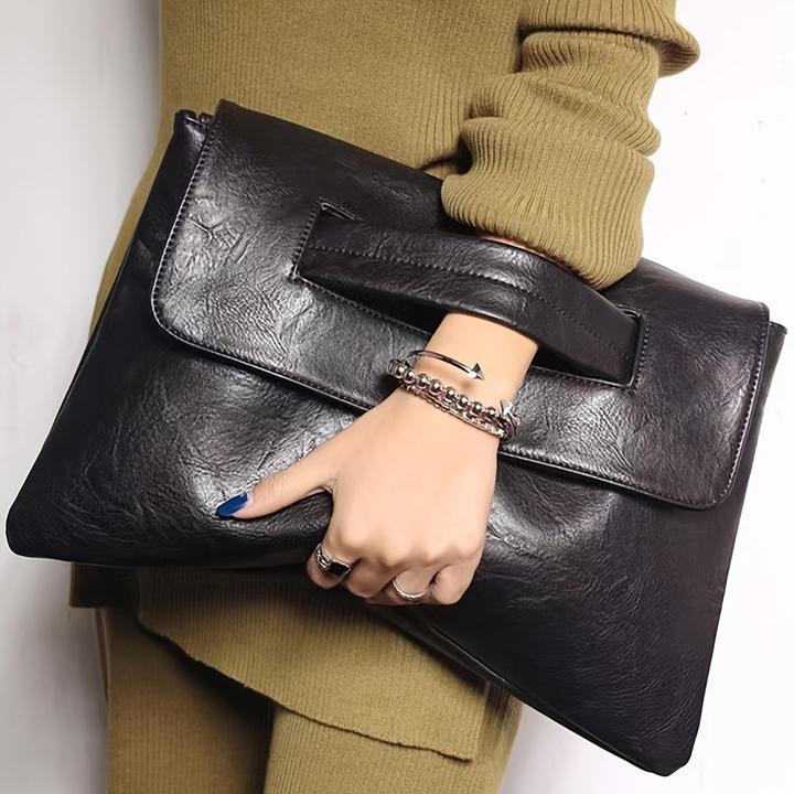 Only-Bags.Store Pochette alla moda di grande capacità, portacarte in pelle PU, portadocumenti casual e portafogli a