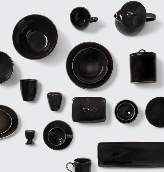 Actual product image Broste Copenhagen NORDIC COAL cake plate 30 cm