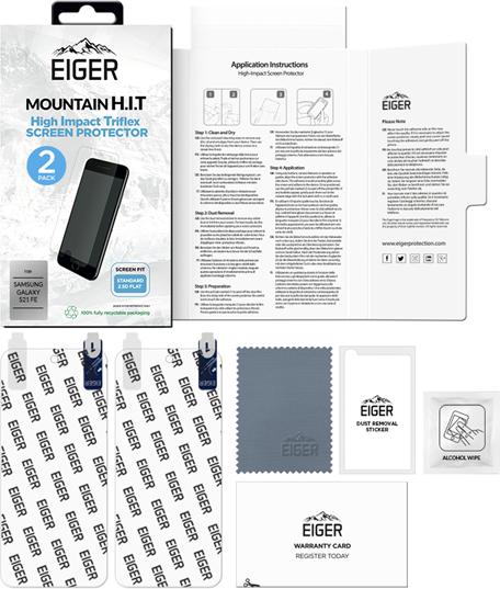Produktbild Eiger Display-Glas (2er Pack) Tri Flex High-Impact clear (2 Stück, Samsung Galaxy S21 FE)