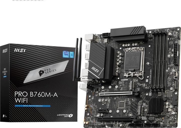 Produktbild MSI PRO B760M-A WIFI (LGA 1700, Intel B760, mATX)