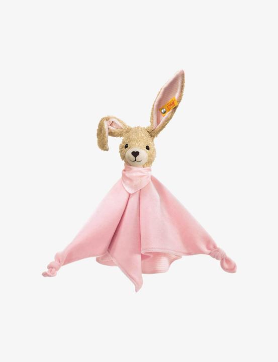 Actual product image Steiff Hoppel rabbit cuddle cloth pink
