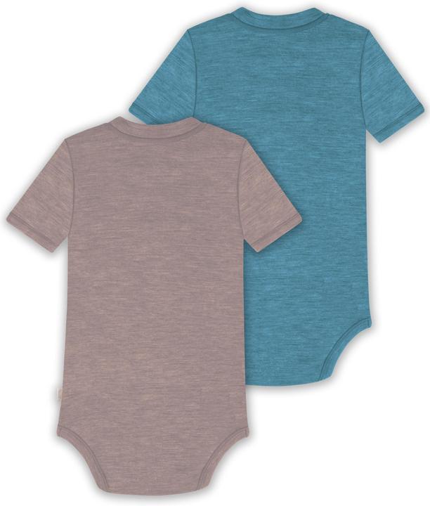 Actual product image Normani Set of 2 baby merino short-sleeved body "Tihoi" - 9321 (68)