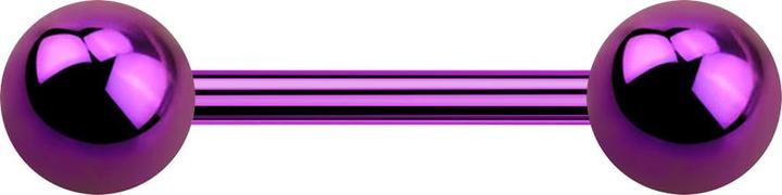 Produktbild Star Piercing Barbell violett mit zwei Kugeln (ohne Messing, Titan G23)