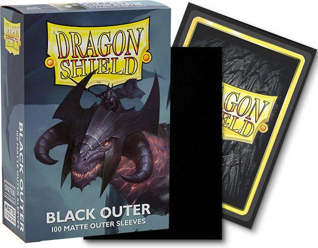 Produktbild Arcane Tinman Dragon Shield Matte Outer Sleeves - Black - Standard Size (100)