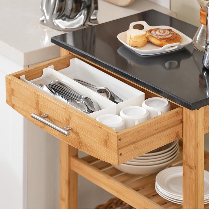 Actual product image SoBuy Kitchen trolley with granite worktop