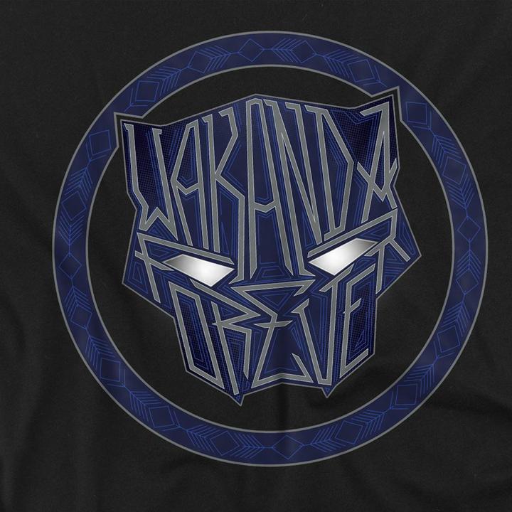 Actual product image Black Panther: Wakanda Forever Unisex Adult Text T-Shirt (L)