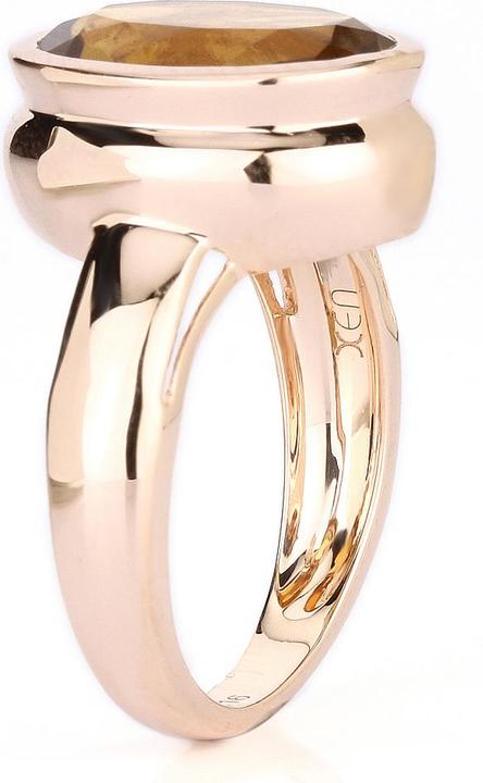 Image du produit Xen Bague avec quartz champagne 925 argent sterling doré à la rose (54, Argent 925)