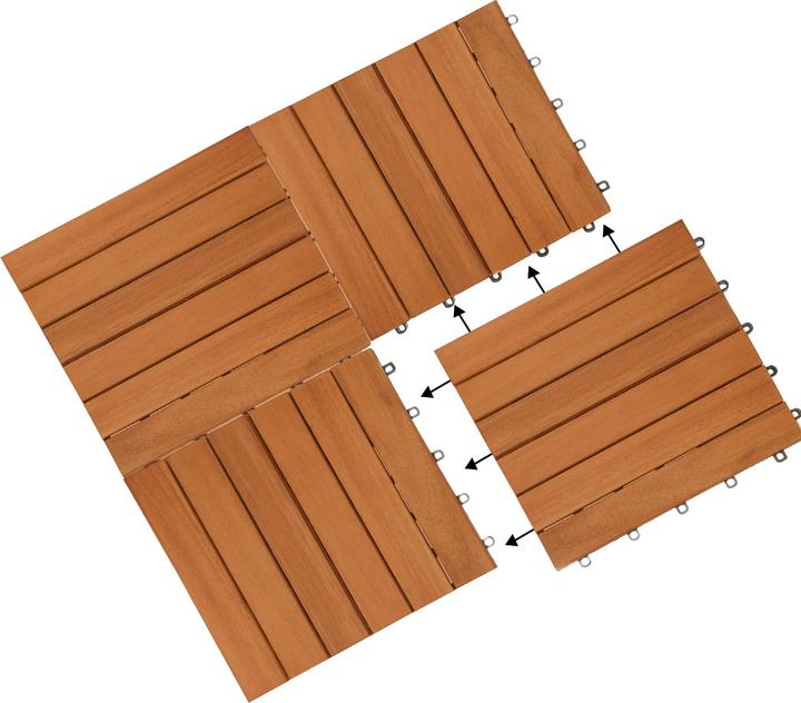 Actual product image Deuba Holzfliesen (33 x, 30 x 30 x 2.5 cm)
