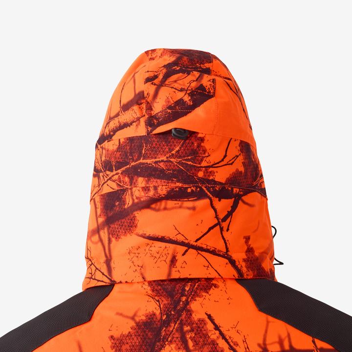 Image du produit Solognac Chasse Silent Warm Waterproof Jacket Neon Treemetic Hide 500