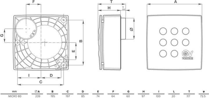 Image du produit Vortice Quadro Micro 80 AP