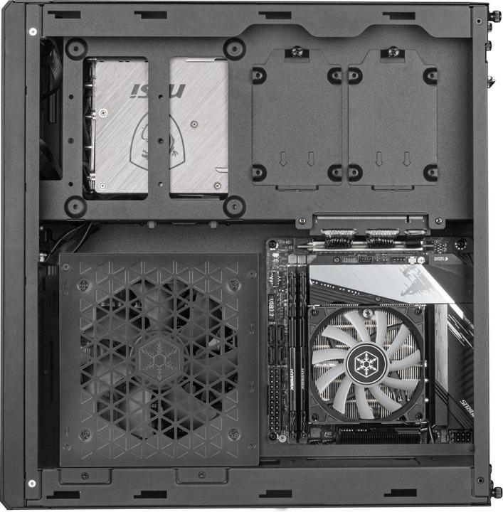 Actual product image Silverstone SST-ML12B Milo Slim HTPC Slim & compact Mini-ITX Computer Case (Mini-ITX)