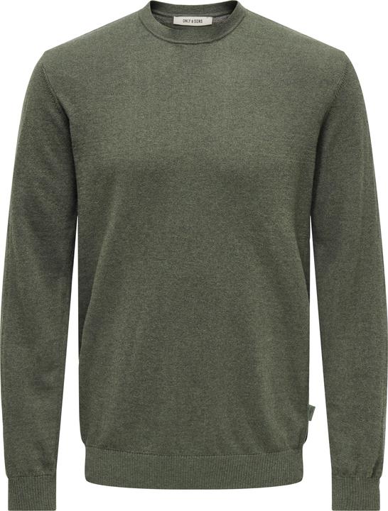Only & Sons Normal geschnitten Rundhalsausschnitt Pullover Strickpullover (L)