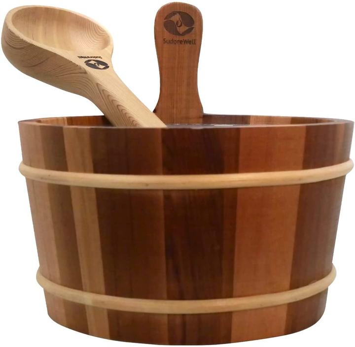 Actual product image SudoreWell Sauna Bucket, Set Bucket from Red Cedar 4,0L