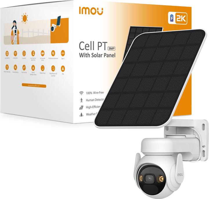 Actual product image Imou Cell PT with Solar Panel (2304 x 1296 Pixels)