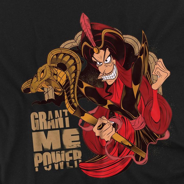Actual product image Disney Villains Unisex Adult Grant Me Power Jafar T-Shirt (S)