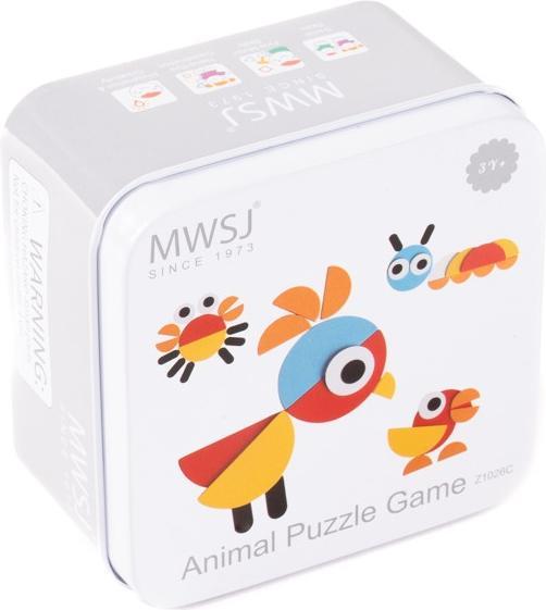 Produktbild Iwood Gra układanka Zwierzęta tangram w puszce