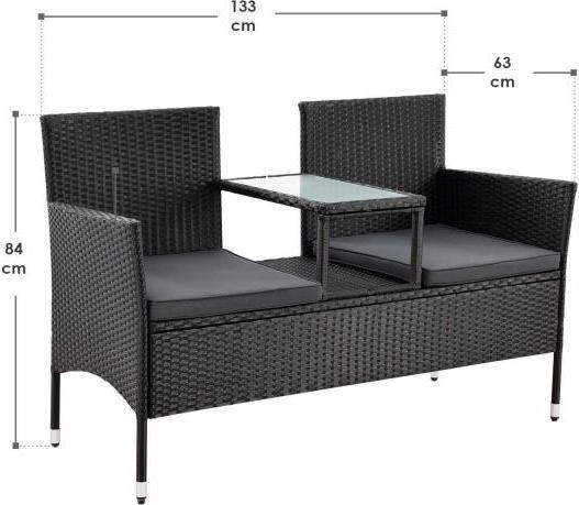 Actual product image Juskys Polyrattan garden furniture seating group Monaco