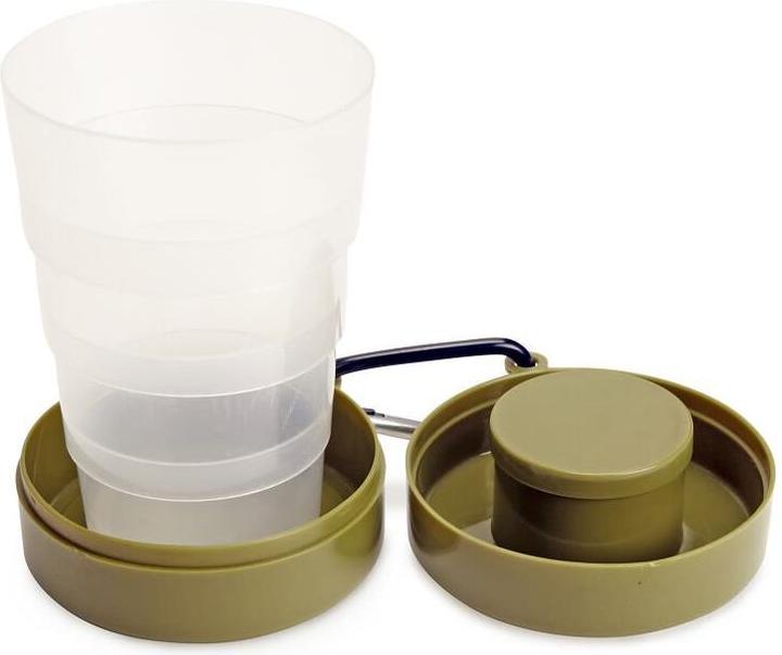 Immagine prodotto Kikkerland Bicchiere pieghevole con scomparto per pillole (CU340)
