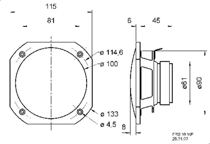 Actual product image Visaton Full range loudspeaker FRS 10 WP