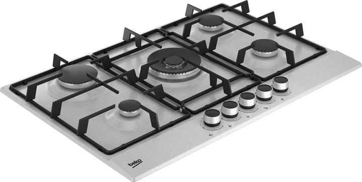 Produktbild Beko HIAW75223SXE Kochfeld Edelstahl Einbaugerät 75 cm Gas 5 Herd(e)