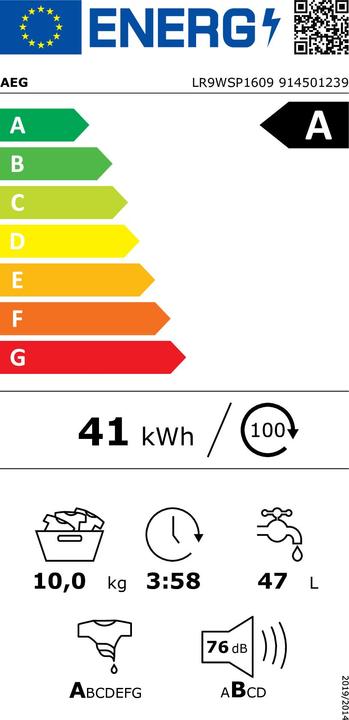 Energy Label AEG LR9WSP1609 (10 kg, Left)