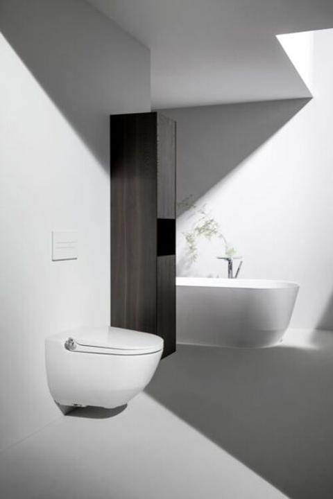 Produktbild Laufen Cleanet Riva Dusch-WC, spülrandlos, wandhängend, Fernbedienung, WC-Sitz mit Deckel