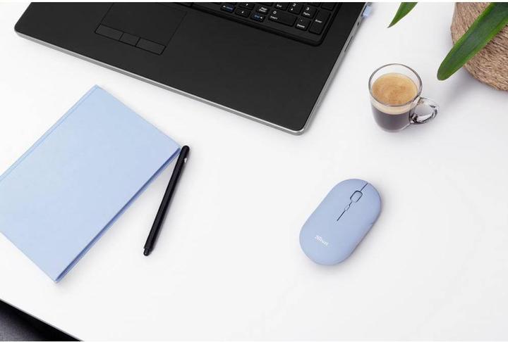 Produktbild Trust Maus Puck Rechargeable Blau (Kabellos)