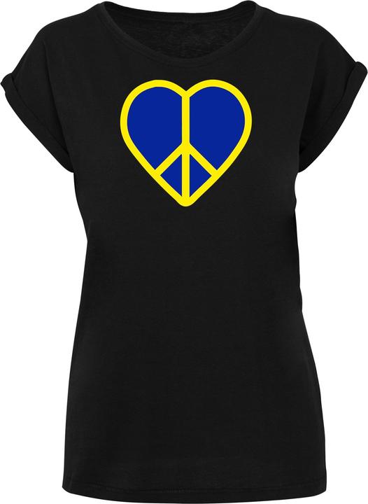 Actual product image Merchcode Ladies Peace - Heart Peace Extended Shoulder T-Shirt - 161405 (L)