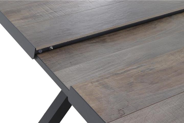 Actual product image Siena Garden Sincro Ausziehtisch 160/200x90cm matt anthrazit / washed grey (160 cm)