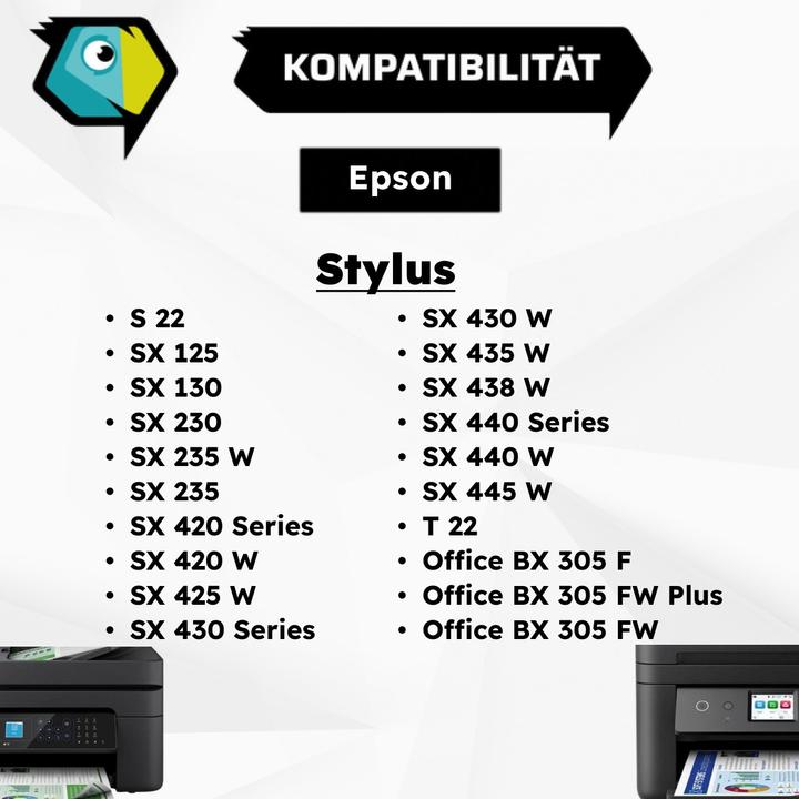Immagine prodotto Inkadoo Cartucce d'inchiostro compatibili con Epson C13T12814011 / T1281 XL Ink Cartridge, nero nero (FC)