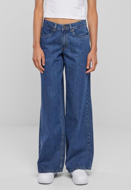 Produktbild Urban Classics Ladies Mid Waist Wide Denim (28)