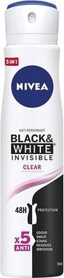 NIVEA Niveaack & White Invisible Clear Antiperspirant 48H 250Ml (Spray, 250 ml)
