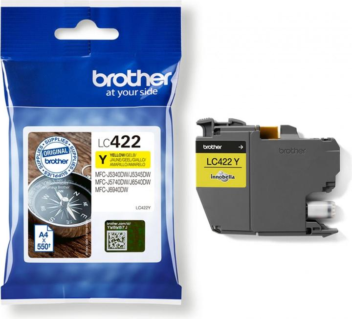 Image du produit Brother LC422Y Cartouche d'encre pour BH19M/B Compatible with MFC-J5340DW MFC-J5740DW MFC-J6540DW MFC-J69 (Y)