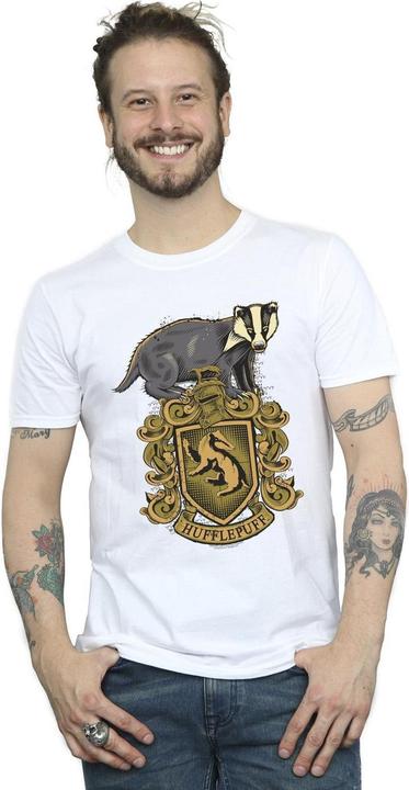 Actual product image Mens Hufflepuff Sketch Crest T-Shirt (XXL)