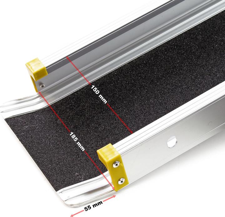 Produktbild Wiltec 2x Auffahrrampe Teleskop Rampe 270kg klappbar Aluminium Laderampe Auffahrschiene