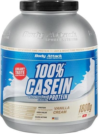 Body Attack 100 % Casein Protein (1800g Dose) (Vanille, 1 Stk., 1800 g)