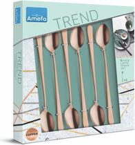 Immagine prodotto Amefa Set di cucchiai da long drink / latte macchiato 6 pezzi rame PVD 1410 Austin (6 Pezzo/i, Misurini)