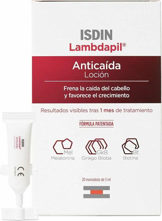 Actual product image Isdin Anti-hair loss Lambdapil Lotion 20 monodose (100 ml, 20 x)