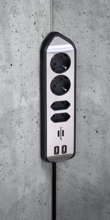 Actual product image Brennenstuhl Power strip (6 x, USB-A, 2 m)