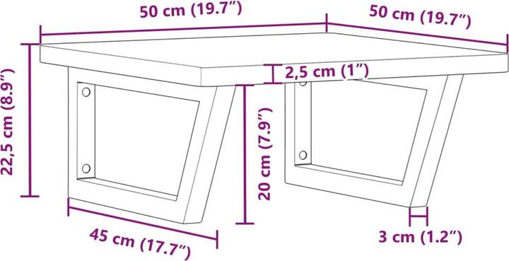 Image du produit VidaXL Étagère de lavabo murale et hêtre